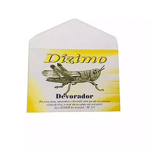 Envelope Duplo para Dízimo e Oferta "Gafanhotos Devorador" com Dois Compartimentos