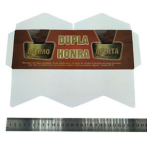 Envelope Duplo para Dízimo e Oferta "Medalha Dupla Honra" com Dois Compartimentos