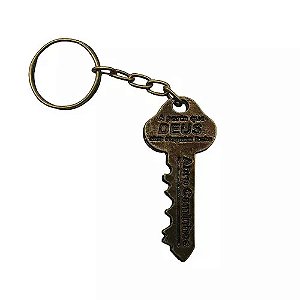 Chaveiro Abre Caminhos em Metal Ouro Velho