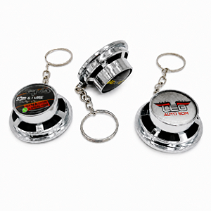 Chaveiro Mini Alto-Falante Personalizado para Eventos, Bandas e Brindes Automotivos