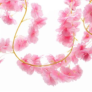 Videira Artificial de Flores de Pessegueiro 180cm com Mais de 120 Flores