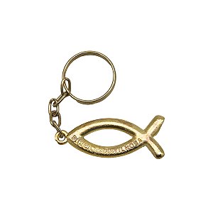 Chaveiro Peixe Pesca Maravilhosa Dourado em Metal