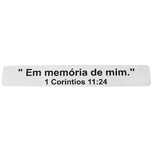 50 Etiquetas Adesivas 8cm x 1,2cm Em Memória de Mim