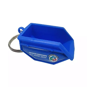 Chaveiro Caçamba de Entulho Personalizado com Logo ou Texto