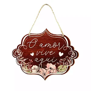 Placa Decorativa Estilo Arabesco com Mensagens Cristãs