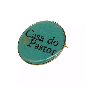 Broche Personalizado Botton Redondo Dourado com Adesivo Vinil Resinado
