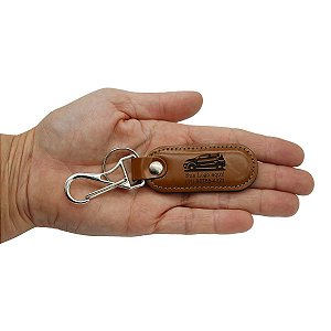 Chaveiro de Couro Personalizado com Mosquetão
