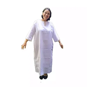 Bata para Batismo Branca – Túnica Unissex P ao GG