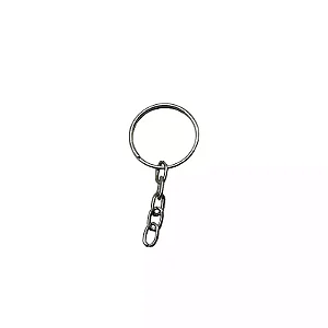 Argola Com Corrente Para Chaveiro 22mm