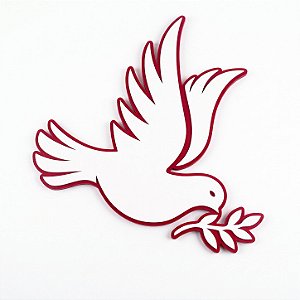 Enfeite de Parede Pomba da Paz Para Igreja e Decoração 20 cm