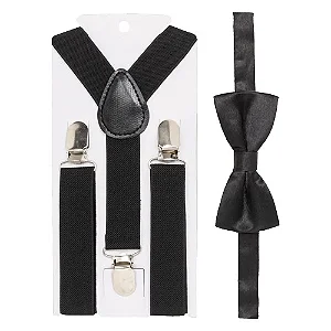 Kit Suspensório com Gravata Borboleta Infantil