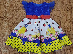 Vestido Temático Branca de Neve Infantil