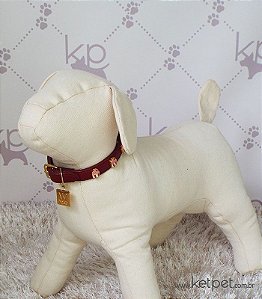 Coleira com Aplicação Esmaltada Woof