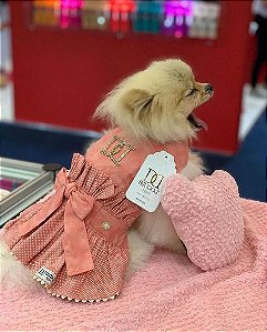 Vestido Poá Salmão DuDog