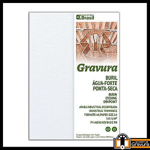 Bloco 12 folhas de papel para Gravura em Metal 350 g/m2 Moinho Brasil