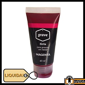 Tinta MAGENTA Grave para Gravura em Metal 60 ml **PEQUENO VAZAMENTO NA TAMPA**