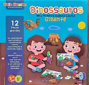 Quebra-Cabeça Gigante Dinossauros 48 Peças Brinquedo Educativo de