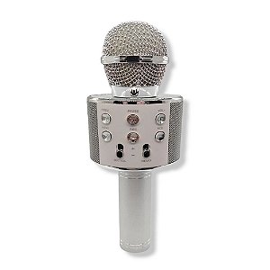 Microfone  Karaoke - Prata