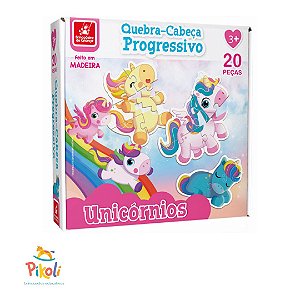 Jogo Da Memoria - Unicórnio - Pikoli Brinquedos Educativos