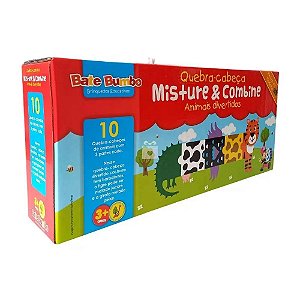 Jogo Quebra – Cabeça Animais e seus Filhotes – Meu Primeiro Quebra-cabeça  com Pinos com 4 peças – ABC Brinquedos - Pikoli Brinquedos Educativos