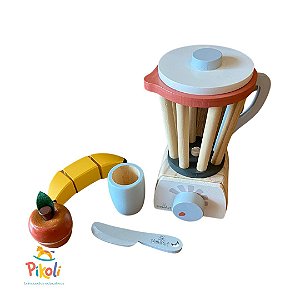 Kit de Comidinha de Brinquedo Infantil Madeira Cereais 30 Pç