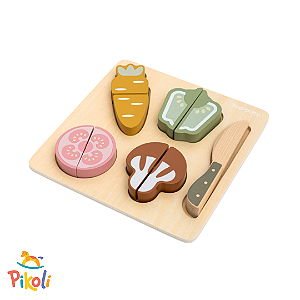 Coleção Comidinhas - Kit Vegetais C/ Corte - Metoo