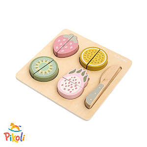 Coleção Comidinhas - Kit Frutas C/ Corte - Metoo