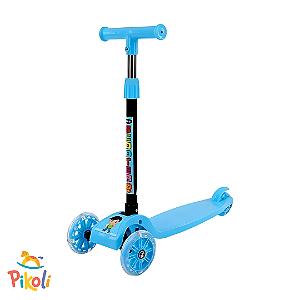Patinete - Dobravel C/ Luz - Azul
