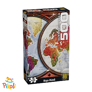 Quebra Cabeça - Mapa Mundi - 500 Peças
