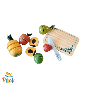 Coleção Comidinhas - Frutinhas C/ Corte + Faca + Tabua