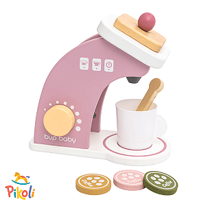 Coleção Comidinhas - Kit Cafeteira - Rosa - Metoo