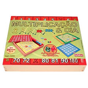 Jogo de Tabuleiro de Madeira para Multiplicação Montessori Brinquedos  Educativos Matemática