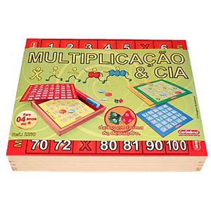 Jogo de Tabuleiro de Madeira para Multiplicação Montessori