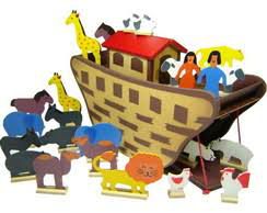 Arca de Noé Completa - Madeira - Baú do Pirata