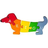 Quebra Cabeça - Vogais e Números - Cachorro