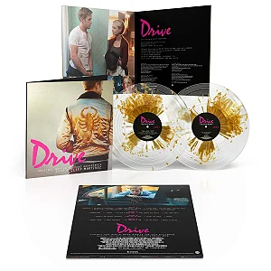 Drive - Cliff Martinez – (Trilha Sonora 15th Anniversary Gold Splatter/Clear Vinyl) – LP Duplo