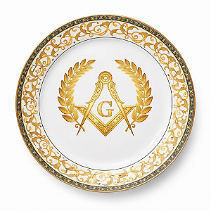 Prato Decorativo Maçonaria Gold - Edição Exclusiva