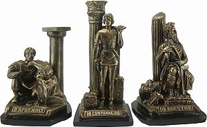 Conjunto Estatuetas Graus Simbólicos Maçonaria