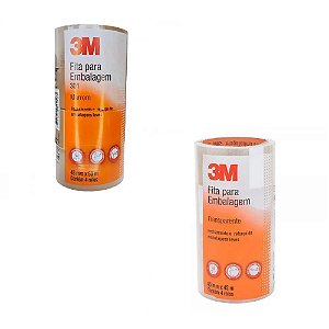 Fita Adesiva Transparente ou Marrom 48mm x 50m 3M