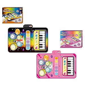 Tapete Musical Infantil Bebê 2 em 1 Luz e Som 50x80cm