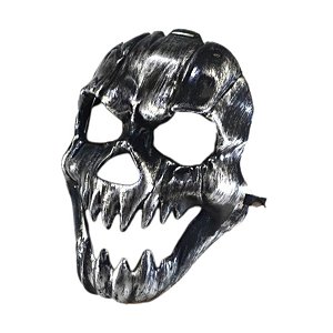 Máscara Halloween Caveira estilo Metalizada