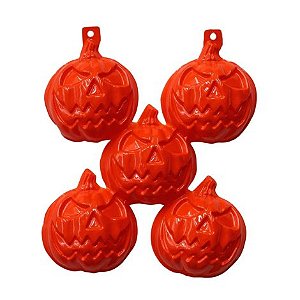 Painel Halloween Plástico 42x27cm Cinco Abóboras