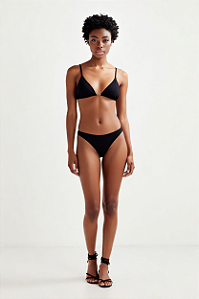 Biquíni cortininha Preto Clássico calcinha Asa Delta