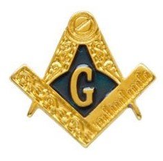 PIN ESQUADRO E COMPASSO DOURADO