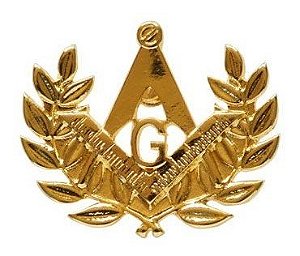 PIN ESQUADRO E COMPASSO COM ACÁCIA