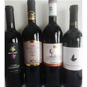 Kit Vinhos Italianos c/ 4 garrafas R$ 236,00