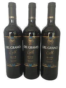 Kit c/ 3 garrafas Del Grano Gold Tinto Suave