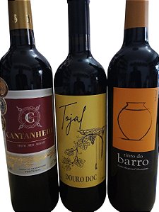 TRIO PORTUGUÊS - TOJAL - CANTANHEDE - TINTO DO BARRO - kit 3 garrafas