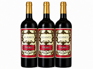 Álamos Malbec cx 3 garrafas - Safra 2025