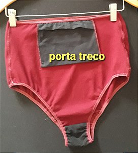 Hotpant porta treco bordô liso